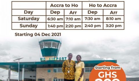 Passionair flies twice weekly to Ho coming December 2021