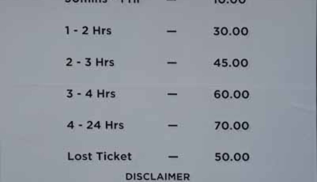 Parking Fees at Kumasi International Airport